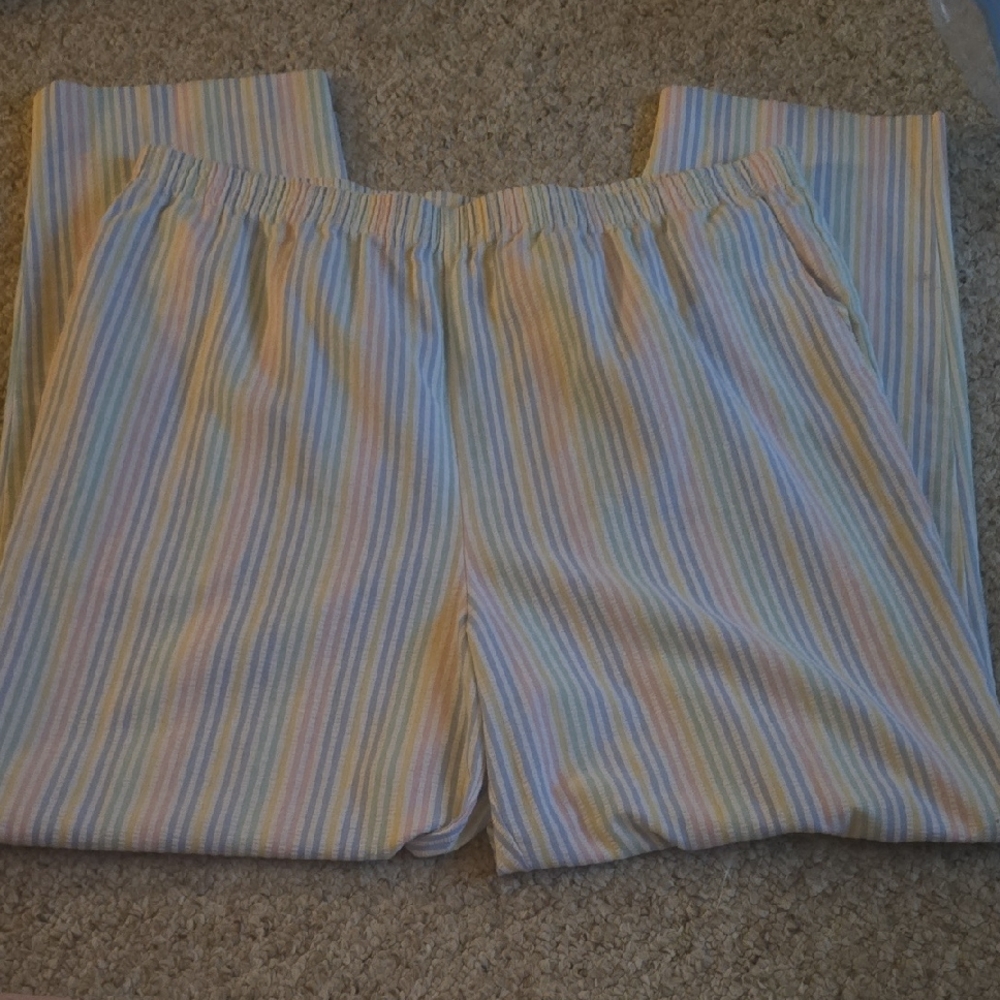 Alfred Dunner Multicolor Striped Pants
